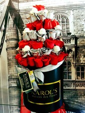 CAJA DE ROSAS PLATINO